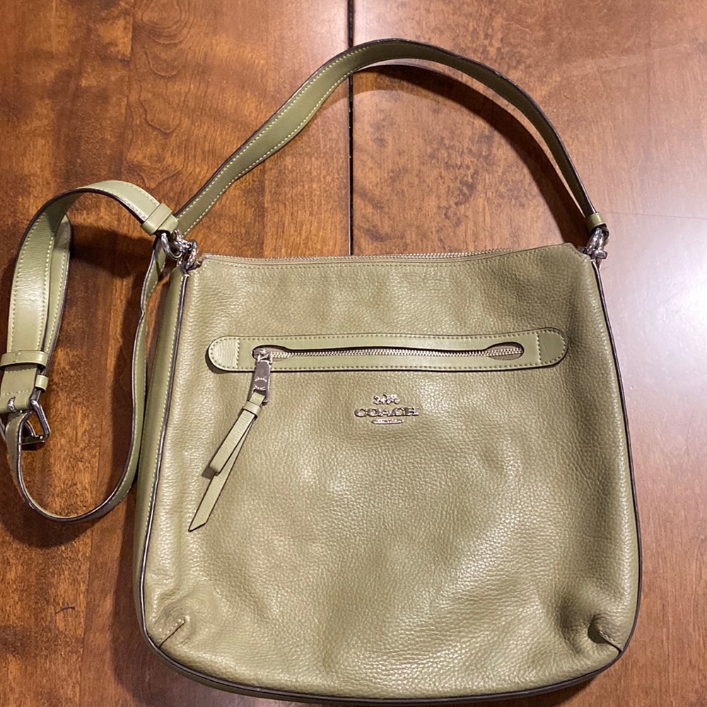 Coach Green Leather Crossbody Bag